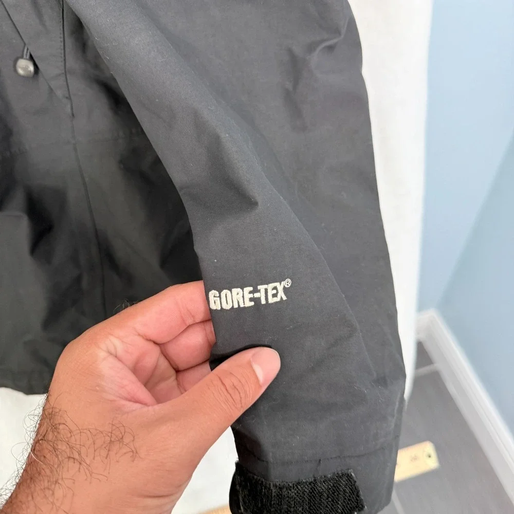 Vintage The North Face Gore Tex Jacket Mens M Black Full Zip Rain Mesh Line